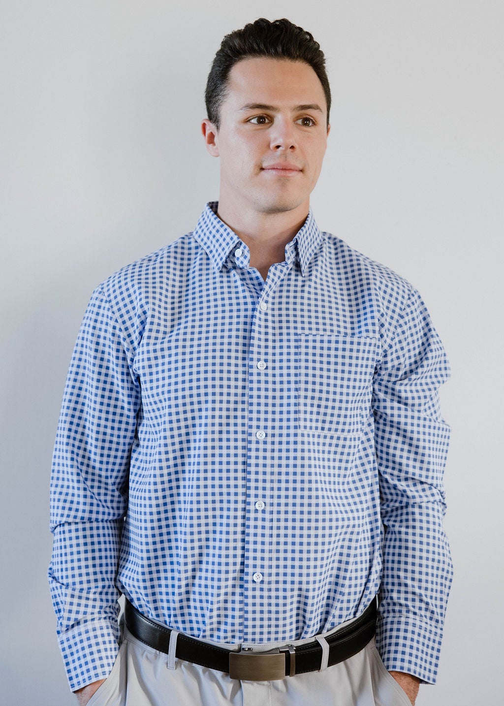 JD Buck Blue Gingham LS Shirt | Southern Manor